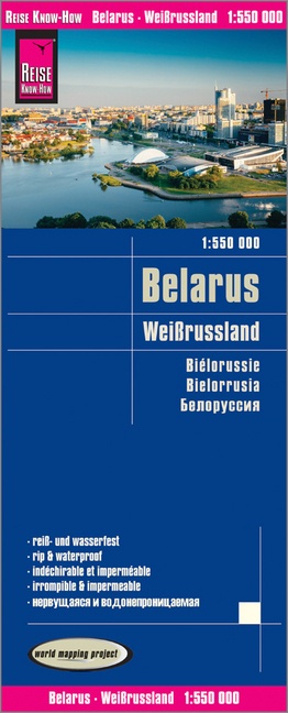 Reise Know-How Landkarte Belarus / Weißrussland (1:550.000). Bielorussie / Bielorrusia - Reise Know-How Verlag Peter Rump  Karte (im Sinne von Landkar
