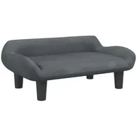 vidaXL Kindersofa Dunkelgrau 70x40x24 cm Samt