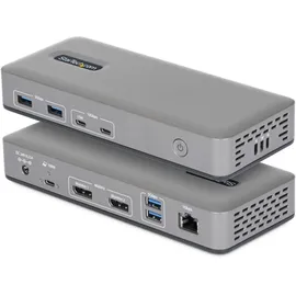 Startech USB-C Dockingstation Dual 4K 60Hz DisplayPort MST Dock 100W Power Delivery Laptop-Ladung 1GbE treiberlos Windows Profi Laptop