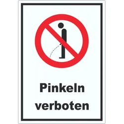 Pinkeln verboten Aufkleber A3 (297x420mm)