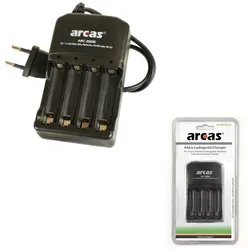 Batterie Ladegerät ARCAS "ARC-2009" - bis zu 4 Zellen AA oder AAA - Einzelkanalladung