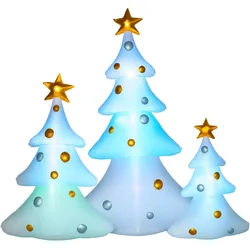 HOMCOM Aufblasbarer Weihnachtsbaum Polyester-Stoff