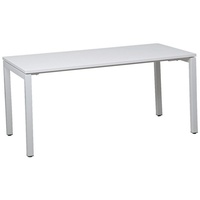 Gürkan Schreibtisch weiß rechteckig, 4-Fuß-Gestell weiß 160,0 x 80,0 cm