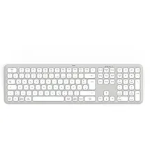 Hama Heimbüro Tastatur RF Wireless + Bluetooth 2.4 GHz (Grau, Weiß)