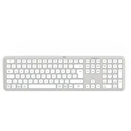 Hama Heimbüro Tastatur RF Wireless + Bluetooth 2.4 GHz (Grau, Weiß)
