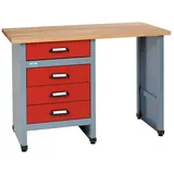KÜPPER Werkbank (L x B x H: 60 x 120 x 84 cm, Anzahl Schubladen: 4 Stk.)