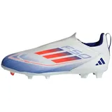 Adidas F50 League Laceless FG/MG Cloud White / Solar Red / Lucid Blue 28