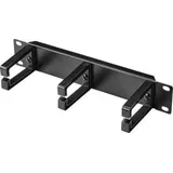 Renkforce RF-4746652 10 Kabelhalter Festeinbau Geeignet für Schranktiefe: ab 300 mm Schwarz