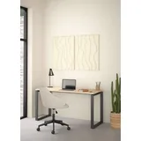 Home Affaire Schreibtisch HOME AFFAIRE "Sign Arbeitstisch, Sekretär, Bürotisch", grau (jackson hickory, matt grau), B:150cm H:75,6cm T:60cm, Tische, Schreibtisch, Cleanes Design, Metallbeine, Breite 120 oder 150 cm