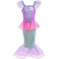 Lito Angels Meerjungfrau Prinzessin Arielle Kostüm Kleid Verkleidung für Kleinkind Mädchen, Größe 2 Jahre 98, heißes Rosa