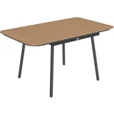 Outsunny Gartentisch 140 x 80 x 75 cm Braun