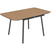Outsunny Gartentisch 140 x 80 x 75 cm Braun