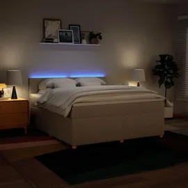 vidaXL Boxspringbett 180 x 200 cm Creme