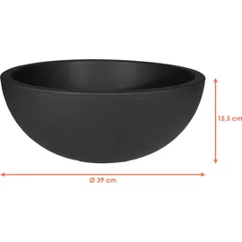Spetebo Pflanzschale rund 39 x 39 x 10 cm Anthrazit