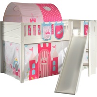 Vipack Spielbett SCOTT 90 x 200 cm Princess 3-teilig weiß 90x200 cm