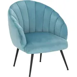 Livetastic Cocktailsessel, Blau, Metall, Textil, 67x80x78 cm, Wohnzimmer, Sessel, Cocktailsessel