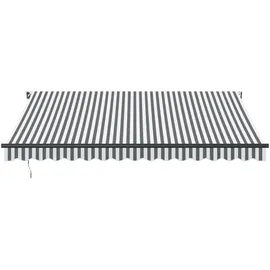 vidaXL Markise Manuell mit LEDs 400 x 350 cm grau