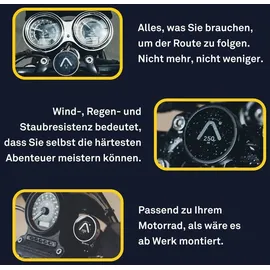 Beeline Motorrad Navi GPS Computer - Silber