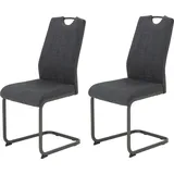 Hela Freischwinger »CHRISTINA«, Set 2 St., Webstoff Anthrazit, - 140kg belastbar