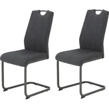 Hela Freischwinger »CHRISTINA«, Set 2 St., Webstoff Anthrazit, - 140kg belastbar