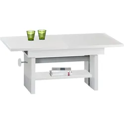 Couchtisch STOLKOM "Event höhenverstellbar, ausziehbar, BxHxT 110-150x48-63x65 cm", weiß (weiß dekor, weiß dekor, weiß dekor), H:48cm, Tische, Höhenverstellbar mit Liftmechanik und ausziehbar in 3 Farbausführungen