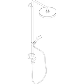 Hansgrohe AXOR One Duschsystem mit Thermostat Brushed Bronze 48797140