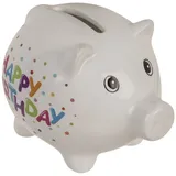 Out of the Blue Sparschwein "Happy Birthday", ca. 8,8 cm,