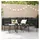 vidaXL Gartensofa in L-Form mit Kissen Schwarz Stahl und Textilene
