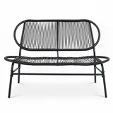 Costway Gartenbank 118 x 68 x 79 cm Schwarz