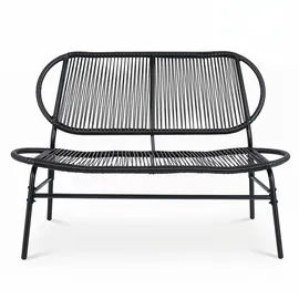 Costway Gartenbank 118 x 68 x 79 cm Schwarz
