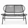 Costway Gartenbank 118 x 68 x 79 cm Schwarz