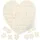 Relaxdays 4 x Herzpuzzle, Hochzeit, aus Holz, Creme