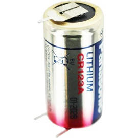 AccuCell CR123A Batterie mit 3er Printanschluss 1er Print + / 2er Print - Kontakten, Spannung 3 Volt