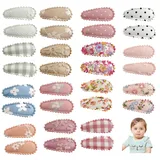 VelvetGlow 30 Stück Baby-Haarclips, 15 Farben Niedliche Kleinkind-Snap-Haarspangen, 1,5" Mini-Haaraccessoires-Set für Mädchen, Kleinkinder, Säuglinge