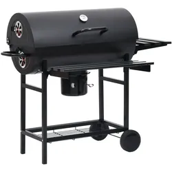 vidaXL Grill Schwarz Stahl