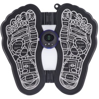 Elektrisches Fußmassagegerät, USB Wireless Folding Pulse Fußzirkulationsmassagematte Akupressurmassagegerät (Schwarz)
