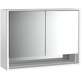 EMCO Loft LED-Lichtspiegelschrank 100cm, 2 Türen mit Unterfach, Aufputzmodell (979805212)