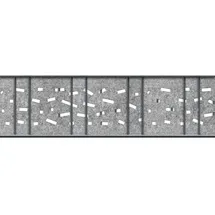 zaun|zu® Sichtschutzstreifen Design Vlies Criss Cross 260 x 60 cm Hellgrau