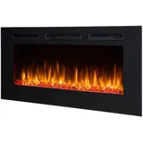 Richen Balderia Einbaukamin Elektrischer-Kamin Fiamma 48' schwarz 2 kW