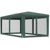 vidaXL Partyzelt 319238 3 x 6 m grün inkl. 6 Mesh-Seitenwänden