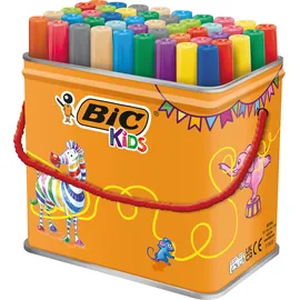 BIC Kids Visacolor XL Fettdruck, Mehrfarben, Rundspitze, 4,5 mm, 1,3 mm, Mehrfarben