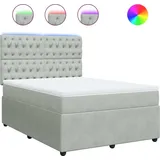 vidaXL Boxspringbett 140 x 200 cm Hellgrau
