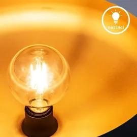 B.K.Licht Deckenleuchte, Ø39,5 cm, - E27 Fassung, 1-flammig, Schwarz-Gold