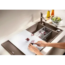 Blanco Axia III 5 S rechts Einbau von Oben vulkangrau Excenterbetätigung 915 x 510 mm