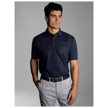 TRIGEMA Poloshirt TRIGEMA "TRIGEMA Business-Poloshirt", Herren, Gr. M, blau (navy), 100% Baumwolle, Basic, Shirts