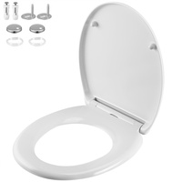 Casaria WC Sitz Toilettendeckel Weiß - Duroplast - Doppelte Absenkautomatik