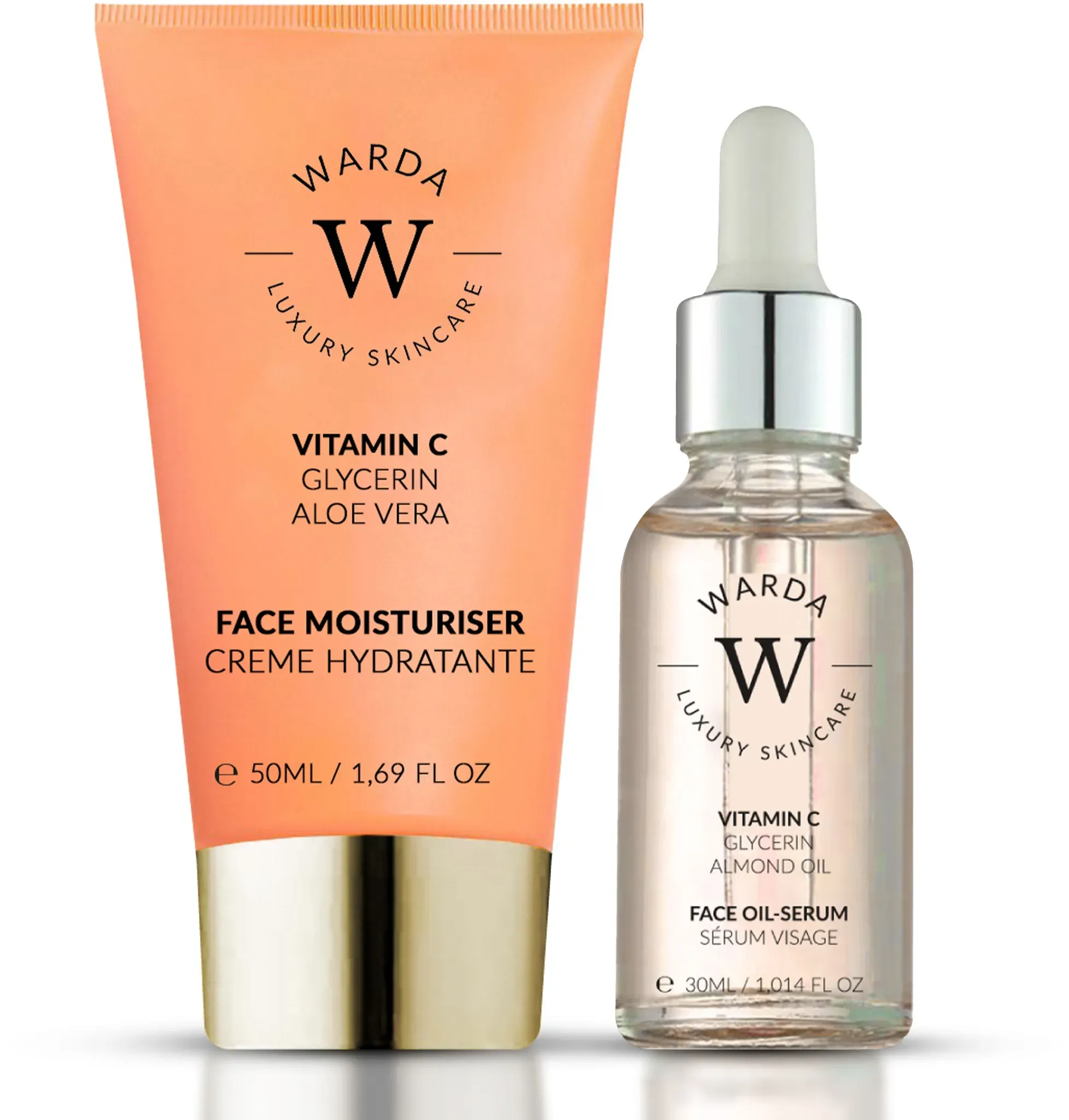 Warda skincare Vitamin C Anti-Aging Gesichtspflege Set 80 ml Unisex