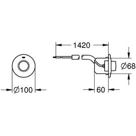 Grohe Pneumatic-Betätigung Drückerplatte Schwarz