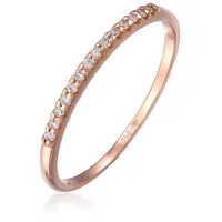 Elli DIAMONDS Verlobungsring Verlobung Diamanten (0.07 ct) Edel 750 Roségold goldfarben 58 mm
