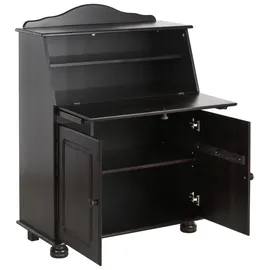 Home Affaire Sekretär HOME AFFAIRE "Mette, Schreibtisch im Landhausstil", braun (dunkelbraun), B:82cm H:107cm T:39cm, Sekretäre, Sekretär, aus Massivholz, Breite 82 cm